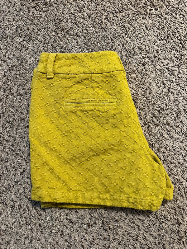 Loft mustard shorts 4