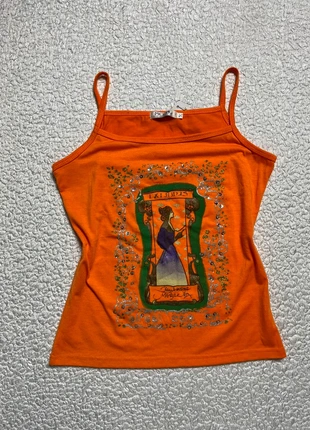 Y2k orange sequin top, marca: y2k, estado: Novo com etiquetas, tamanho: S / 36 / 8, €30.00, €32.20 inclui Proteção do Comprador