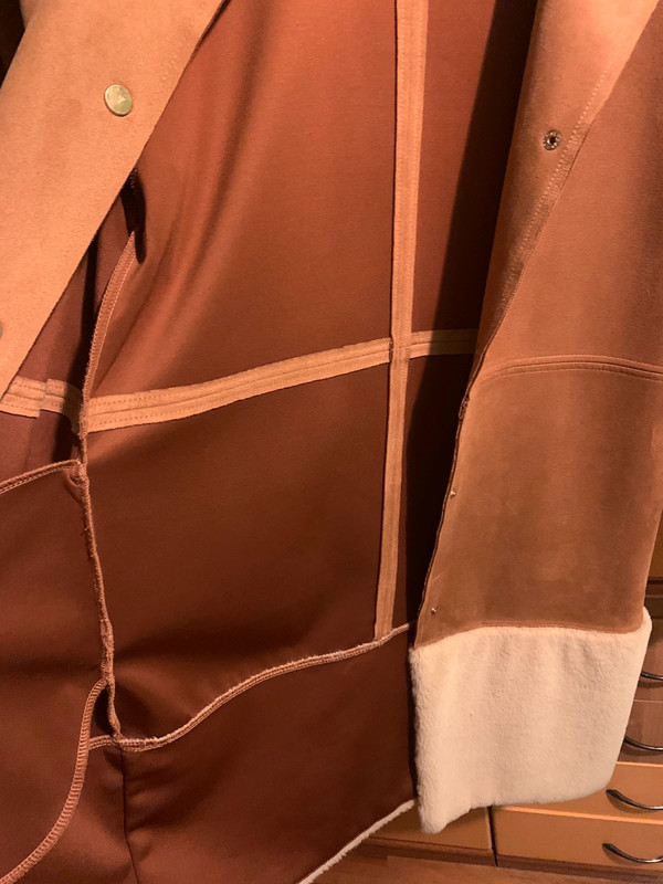 Giacca lunga camoscio e pelo Zara M Vinted