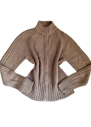 Pull Cardigan Zippé Marron clair Col Montant Tavia Lucci Maille Côtelée Vintage, marque: Tavia Lucci, état: Très bon état, taille: L / 40 / 12, 17,00 €, 18,55 € Protection acheteurs (Pro) incluse