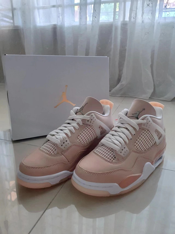 Air Jordan 4 White Powder Light Rose gold small OW lotus root Vinted