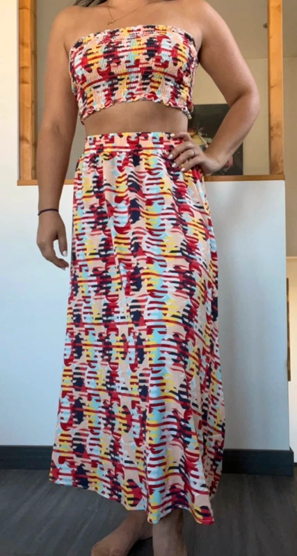 Ensemble crop top et jupe sexy