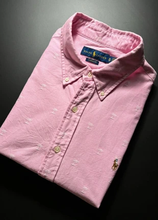 Chemise Ralph Lauren 100% coton rose logo brodé marron (N424), marque: Ralph Lauren, état: Très bon état, taille: XL, 35,00 €, 37,45 € Protection acheteurs (Pro) incluse