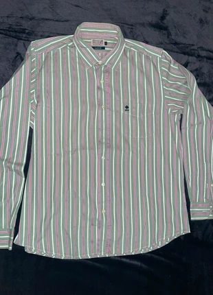 Chemise à rayure rare verte rose, marque: Italia, état: Très bon état, taille: XL, 5,00 €, 5,95 € Protection acheteurs incluse