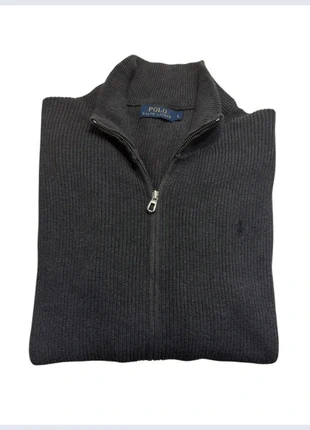 Gilet zippé Ralph Lauren gris en maille côtelée avec col montant - taille L, marke: Ralph Lauren, zustand: Sehr gut, größe: L, 33,00 €, 35,35 € beinhaltet Vinted-Käuferschutz Pro