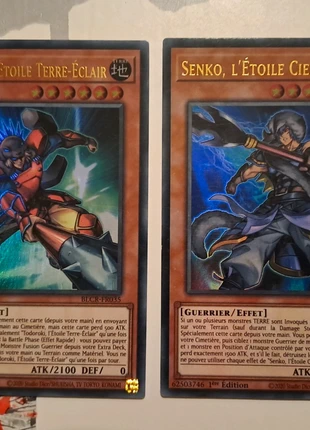 Lot de 2 cartes yu gi oh thème L'étoile éclair , brand: Konami, condition: Very good, €1.00, €1.75 includes Buyer Protection