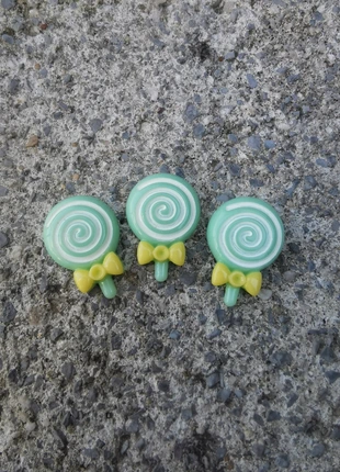 Cabochon applique en plastique sucette verte menthe bonbons gourmandise, estado: Muy bueno, 1,00 €, 1,75 € Protección al comprador Pro incluida