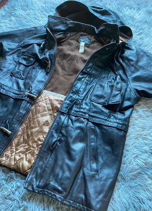 Veste en cuir manteau blouson capuche détachable Coco Marco Taille XL couleur Noir, brand: Vintage Dressing, condition: Very good, size: XL, €19.90, €21.60 includes Buyer Protection