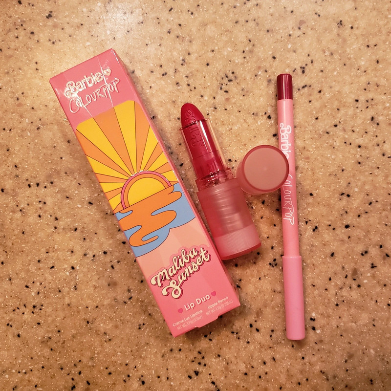 NWT Colourpop Barbie Malibu Sunset Lip Kit Duo 1