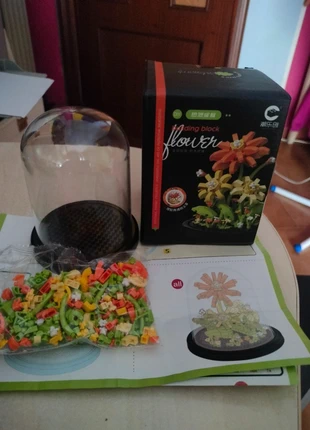 Fiore in teca costruzione simil LEGO similaire  fleur dans une vitrine arbrè tree bouquet tulipè, staat: Nieuw met prijskaartje, maat: Prematuur, tot 44 cm, € 15,50, € 16,98 inclusief Kopersbescherming