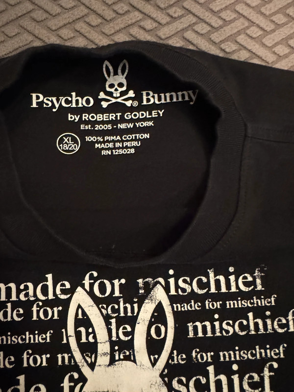 Psycho Bunny black mischievous crew neck tee 3