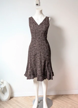 Robe mi longue fleuri marron vintage moulante évasé magnifique T42, brand: Vintage, condition: Very good, size: XL / 42 / 14, €25.00, €26.95 includes Buyer Protection Pro