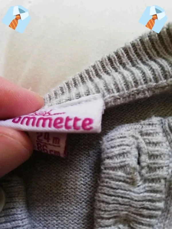 Pull Gris avec Silhouette de Baleine - Marque Pommette - 24 Mois - photo numéro 3