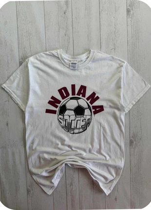 T-shirt tee-shirts imprimer  Indiana Soccer blanc taille M gildan, merk: Gildan, staat: Heel goed, maat: M, € 10,00, € 11,20 inclusief Kopersbescherming