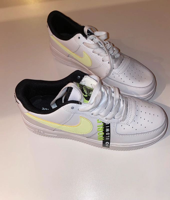 Nike Air Force 1 Low Worldwide White Volt shoes 