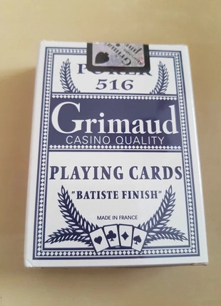 Jeu de cartes à jouer Poker Grimaud 516 bleu