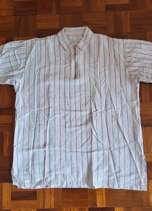 Striped 1/4 Zip Shirt Size S but fits bigger, brand: Vintage, condition: Very good, size: S, £10.00, £11.20 includes Buyer Protection