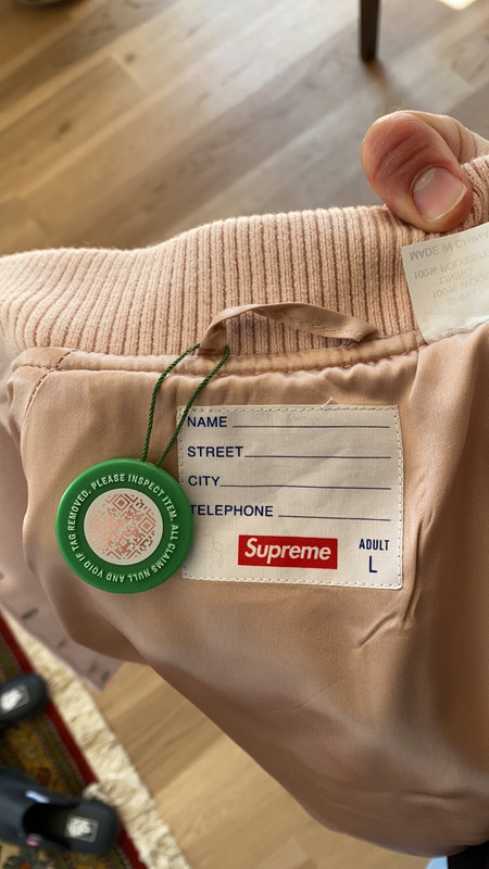 supreme jamie reid varsity jacket-