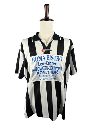 Black & White Striped Erima Vintage Template Football Shirt, brand: Erima, condition: Good, size: XL, £14.00, £15.40 includes Buyer Protection Pro
