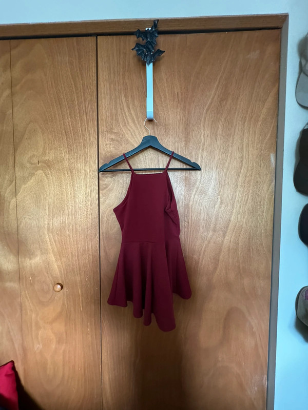 High-Low Burgundy Halter Top 4