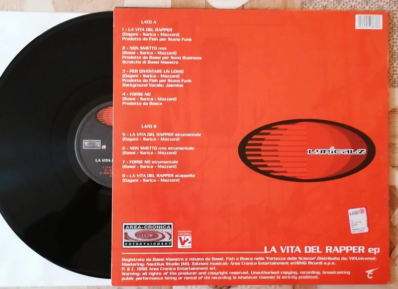 Lyricalz La vita Del Rapper Vinile 12 EP 1St. 1998