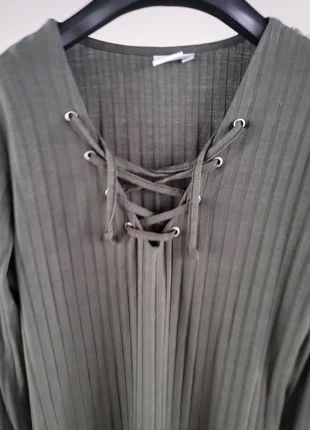 Toffe Khaki T-shirt met lange mouwen met koort 😍, marca: Casual LADIES, estado: Muito bom, tamanho: L / 40 / 12, €6.00, €7.00 inclui Proteção do Comprador