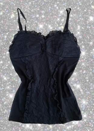 Vintage Authentic Y2K 2000s 90s Sexy Padded Lace Corset Top, merk: Jennyfer, staat: Heel goed, maat: S / 36 / 8, € 17,00, € 18,55 inclusief Kopersbescherming