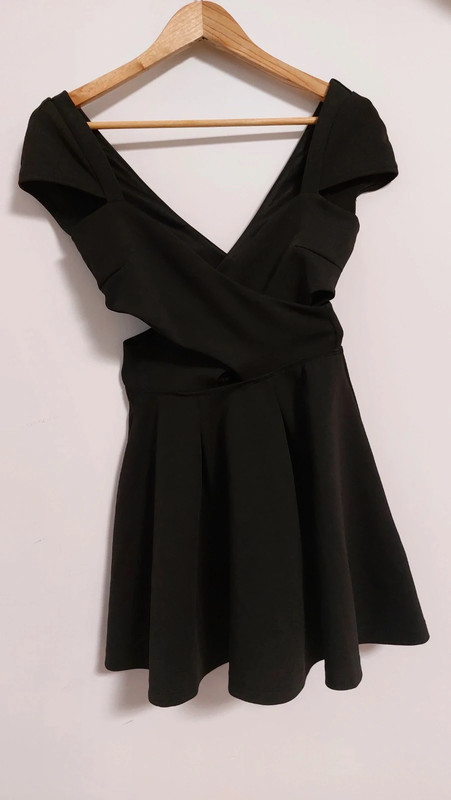 Vestido de festa Curto Preto Cruzado Asos 34 2