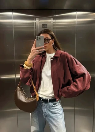 🌟Veste suédine bordeaux 🍒- oversize & tendance 🌟, condition: New without tags, size: One size, €33.00, €35.35 includes Buyer Protection
