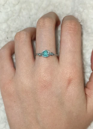 Anello con pietra semipreziosa amazzonite, marke: anello, zustand: Sehr gut, größe: Größenverstellbar, 2,50 €, 3,33 € inklusive Vinted-Käuferschutz