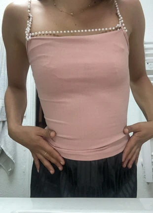 Haut à perle, merk: Shein, staat: Goed, maat: XS / 34 / 6, € 2,00, € 2,80 inclusief Kopersbescherming
