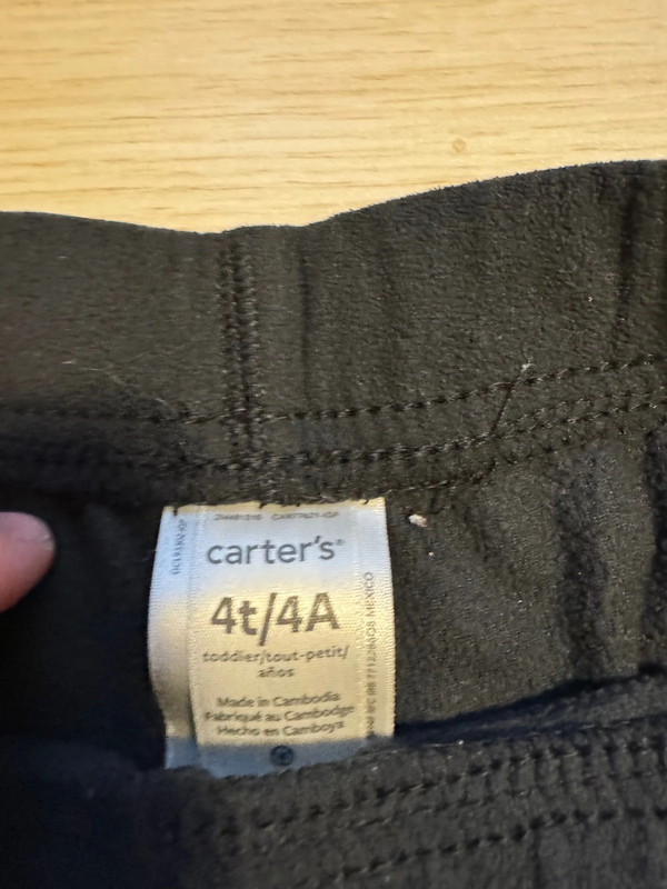 4T Carter’s Black Fleece Pants 3