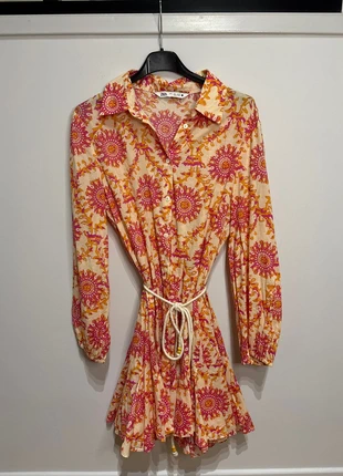 Robe à manches longues & motif, condition: New without tags, size: S / 36 / 8, €10.00, €11.20 includes Buyer Protection