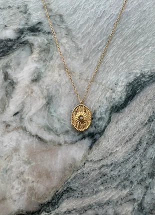 18k gold plated sun pendant necklace, brand: GOLDEN, condition: New without tags, £12.00, £13.30 includes Buyer Protection