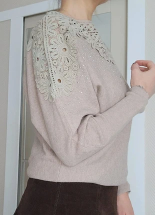 Pull brun/taupe manches chauve-souris TU, marque: Vintage, état: Neuf sans étiquette, taille: Taille unique, 2,00 €, 2,80 € Protection acheteurs incluse