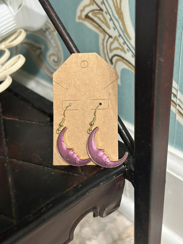 Purple Moon Earrings 2