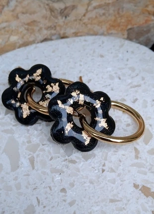 Créoles avec pampilles Fleur interchangeables, merk: Loy Bijoux, staat: Heel goed, € 5,00, € 5,95 inclusief Kopersbescherming Pro