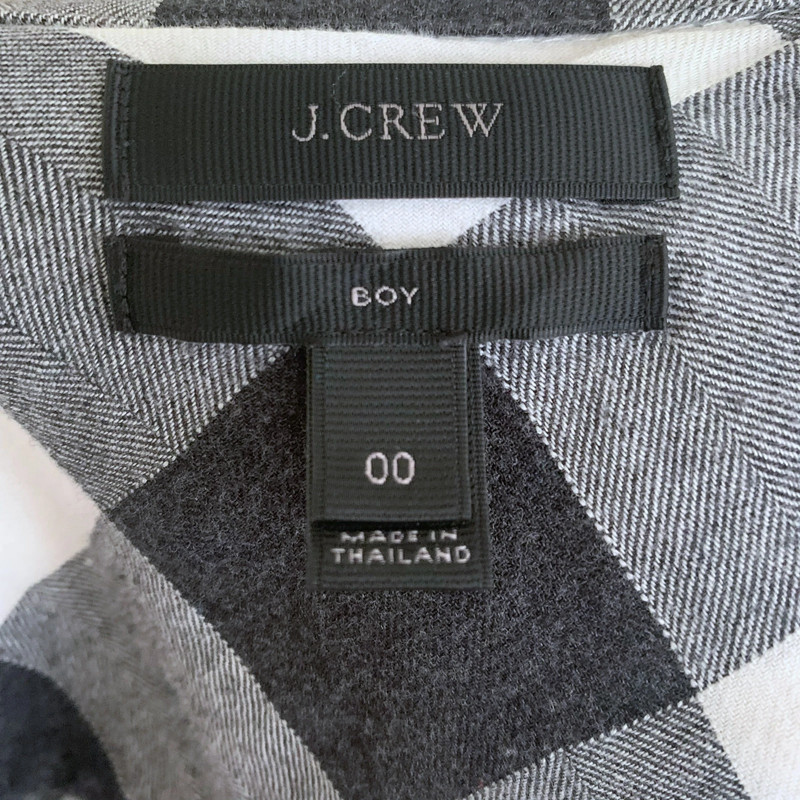 J.Crew black and white plaid button up shirt 4