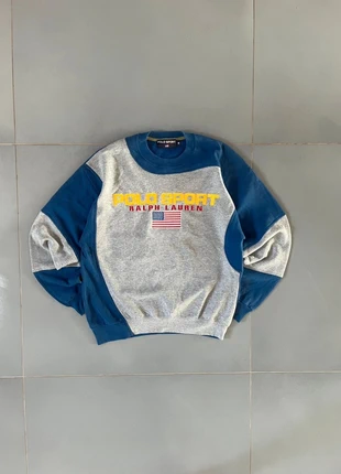 Sweat-shirt Ralph Lauren Bleu & Gris avec Big Logo "Polo Sport" American Flag brodé - taille M, marke: Ralph Lauren, zustand: Neu, größe: M, 40,00 €, 42,70 € inklusive Vinted-Käuferschutz