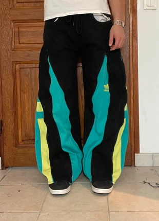 Pantalon adidas baggy large Brasil coupe skater zipé flare brodé streetwear Y2K taille 30US, marca: adidas, estado: Muy bueno, tamaño: W30 | ES 40, 89,95 €, 95,15 € Protección al comprador Pro incluida