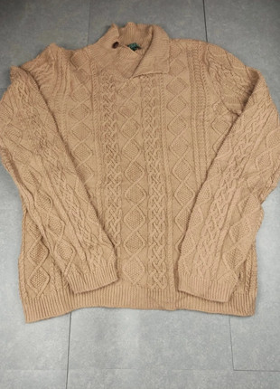Pull beige torsadé Ralph Lauren 100% cotton taille XL, marca: Ralph Lauren, estado: Muito bom, tamanho: XL / 42 / 14, €20.00, €21.70 inclui Proteção do Comprador Pro