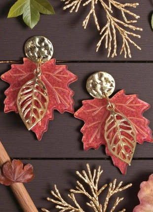 Boucles d'oreilles feuille d'automne, marke: sans marque, zustand: Neu, mit Etikett, 3,00 €, 3,85 € inklusive Vinted-Käuferschutz