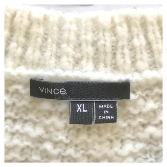 Vince textured striped wool sweater,  Size XL 3