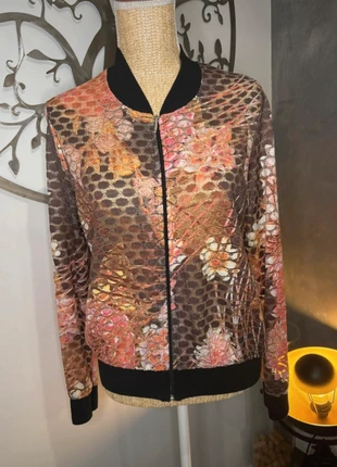 Gilet fleuri orange transparent, marque: du plaisir a la mode, état: Neuf sans étiquette, taille: L / 40 / 12, 12,00 €, 13,30 € Protection acheteurs incluse