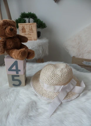 Magnifique chapeau paille blanc ecru creme ideal ceremonies occasion fille 45cm, estado: Muito bom, tamanho: 3-6 meses, 42 cm, €3.00, €3.85 inclui Proteção do Comprador Pro