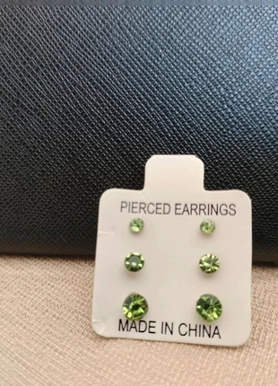 Lot 3 boucles d'oreilles verte - neuve, marque: Boutique Parisienne, état: Neuf avec étiquette, 2,50 €, 3,33 € Protection acheteurs incluse