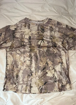Y2K Camouflage Print Shirt | Vintage Streetstyle Fall Autumn Tee, marque: Ideal, état: Très bon état, taille: M, 15,00 €, 16,45 € Protection acheteurs incluse