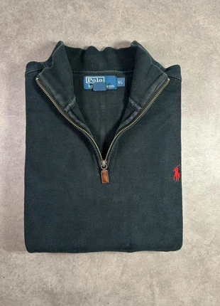 Pull camionneur 1/4 zip Ralph Lauren noir XL col montant logo brodé sweater vintage homme casual, marke: Ralph Lauren, zustand: Sehr gut, größe: XL, 38,50 €, 41,13 € inklusive Vinted-Käuferschutz