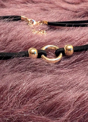 Black chocker necklace with gold hole detail t, brand: Alternative, condition: New with tags, £2.00, £2.80 includes Buyer Protection