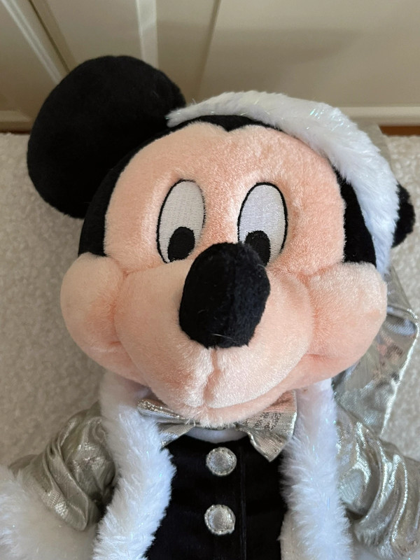 Peluche Mickey vintage en tenue de Noël - Disneyland Paris